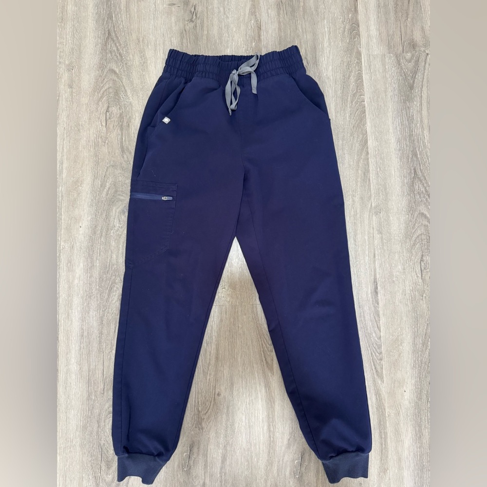 Figs Navy High Waisted Zamora Jogger Scrubs